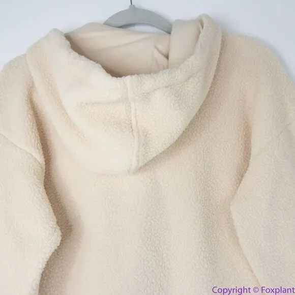 NEW Madewell (Re)sourced‎ Fleece Hooded Zip Jacket, S, NB514 - Picture 8 of 16